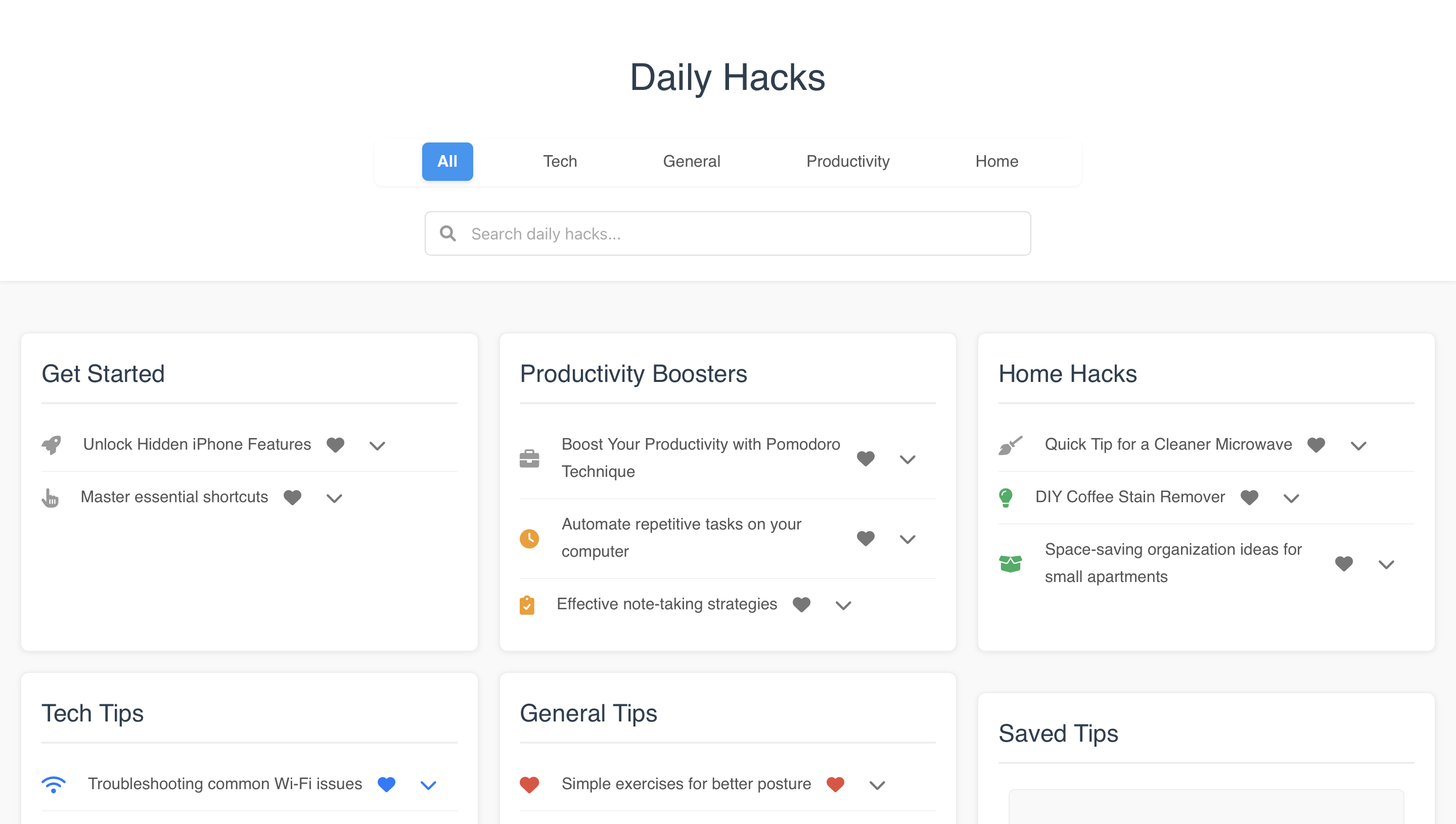 Daily Hacks Website