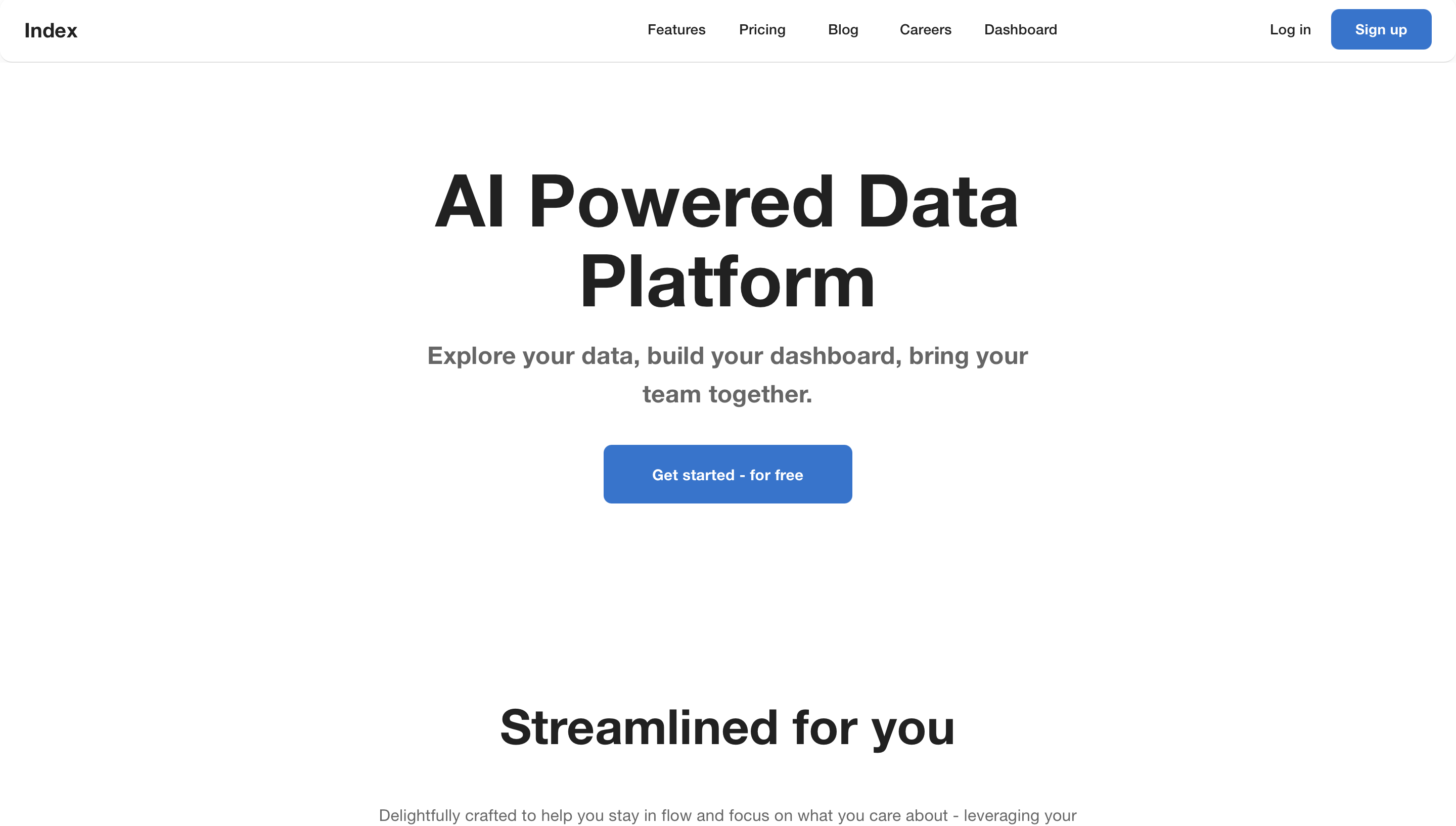 Index Website Live Preview