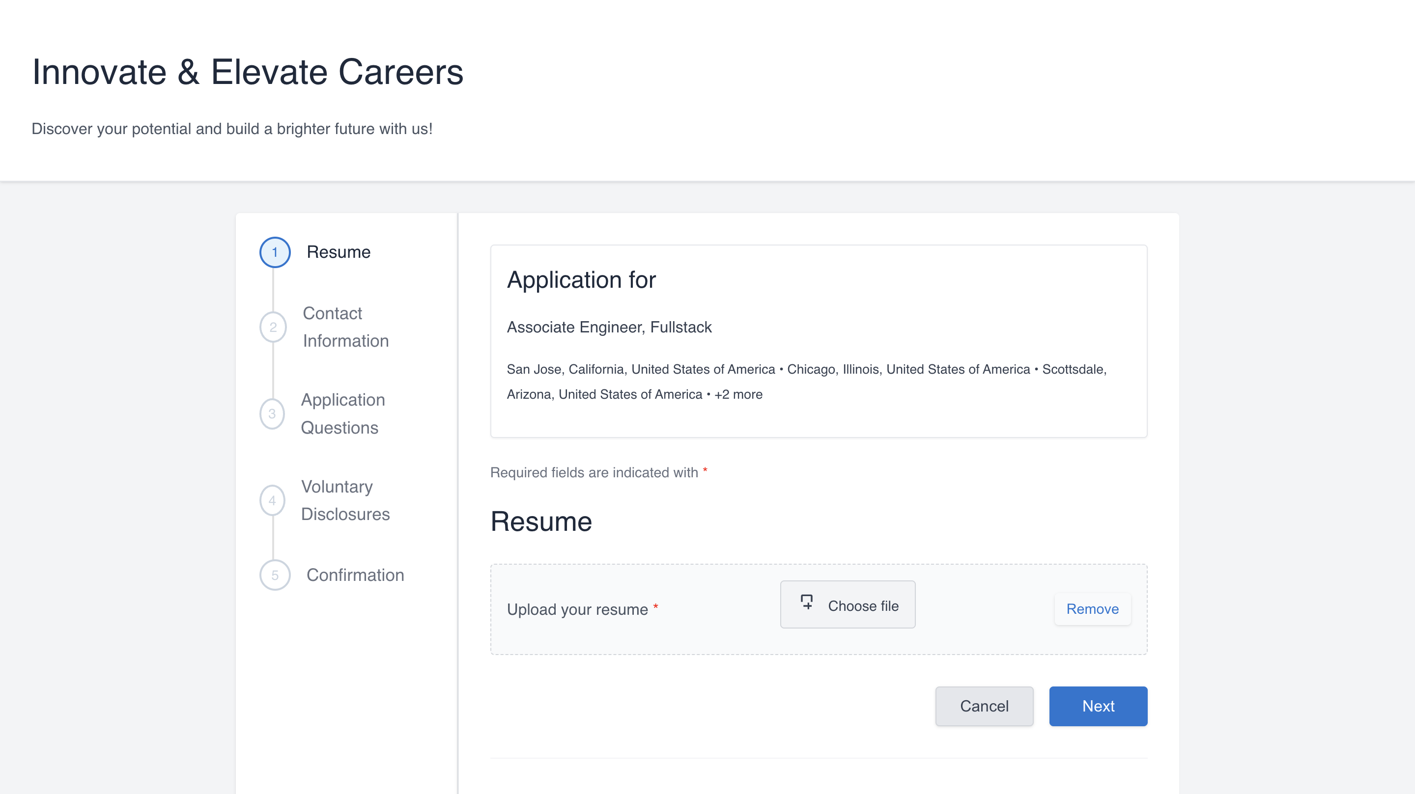 Innovate & Elevate Careers Job Application Form