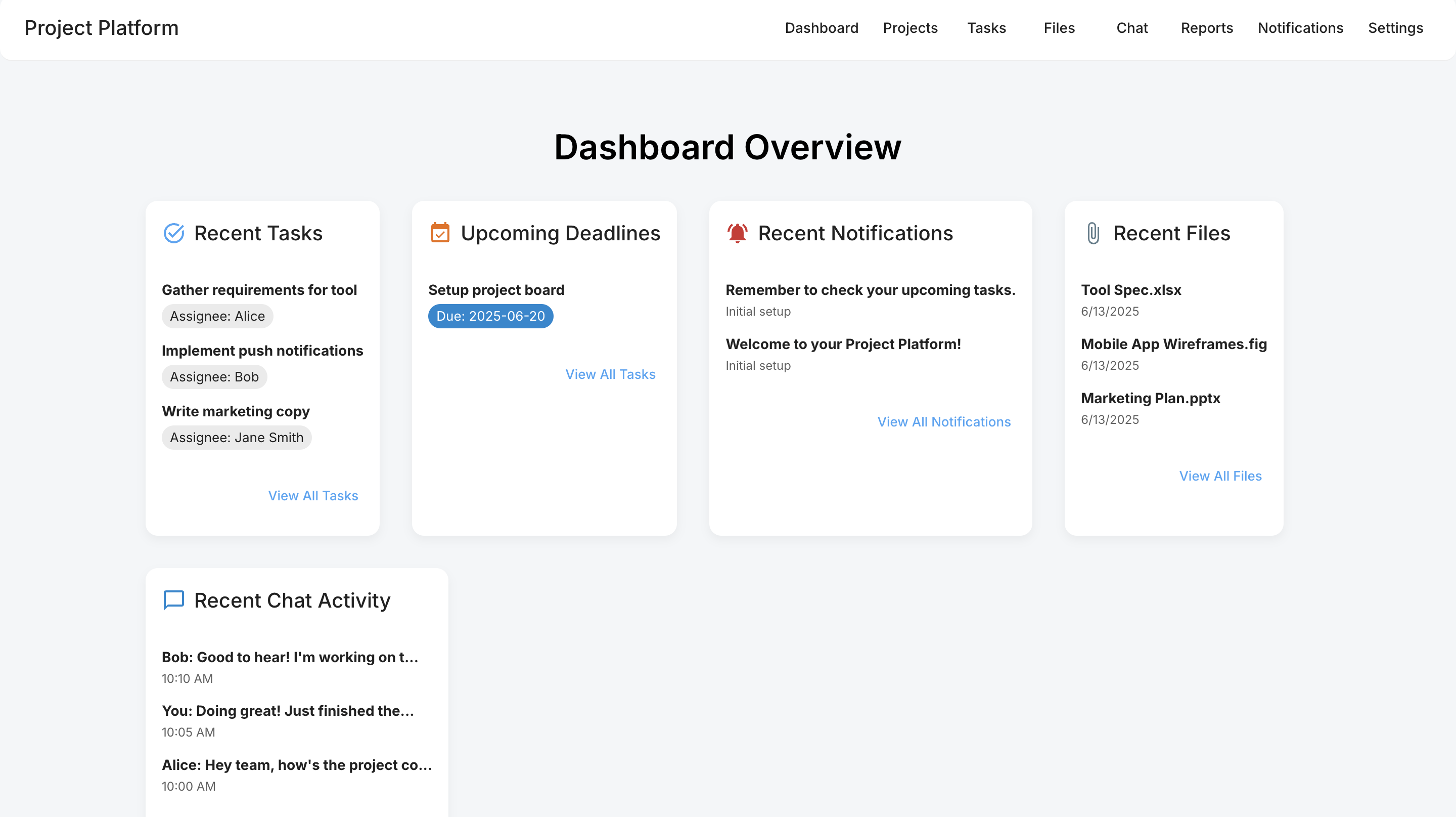 Project Management App Live Preview