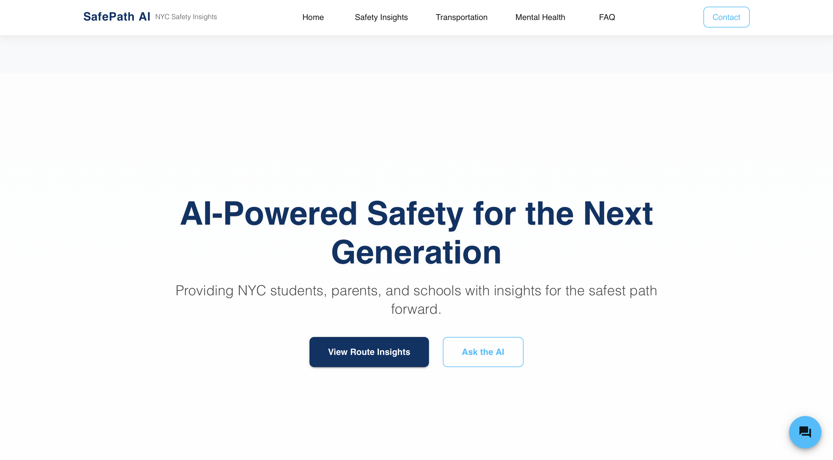 Live Demo of SafePath AI: NYC School Safety Chatbot and Assessment Form