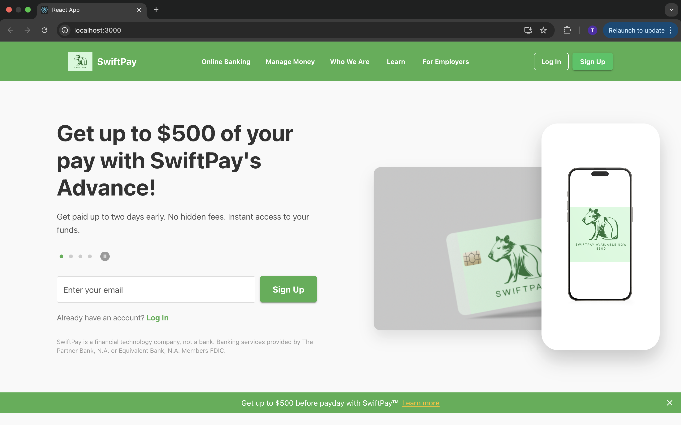 SwiftPay Landing Page