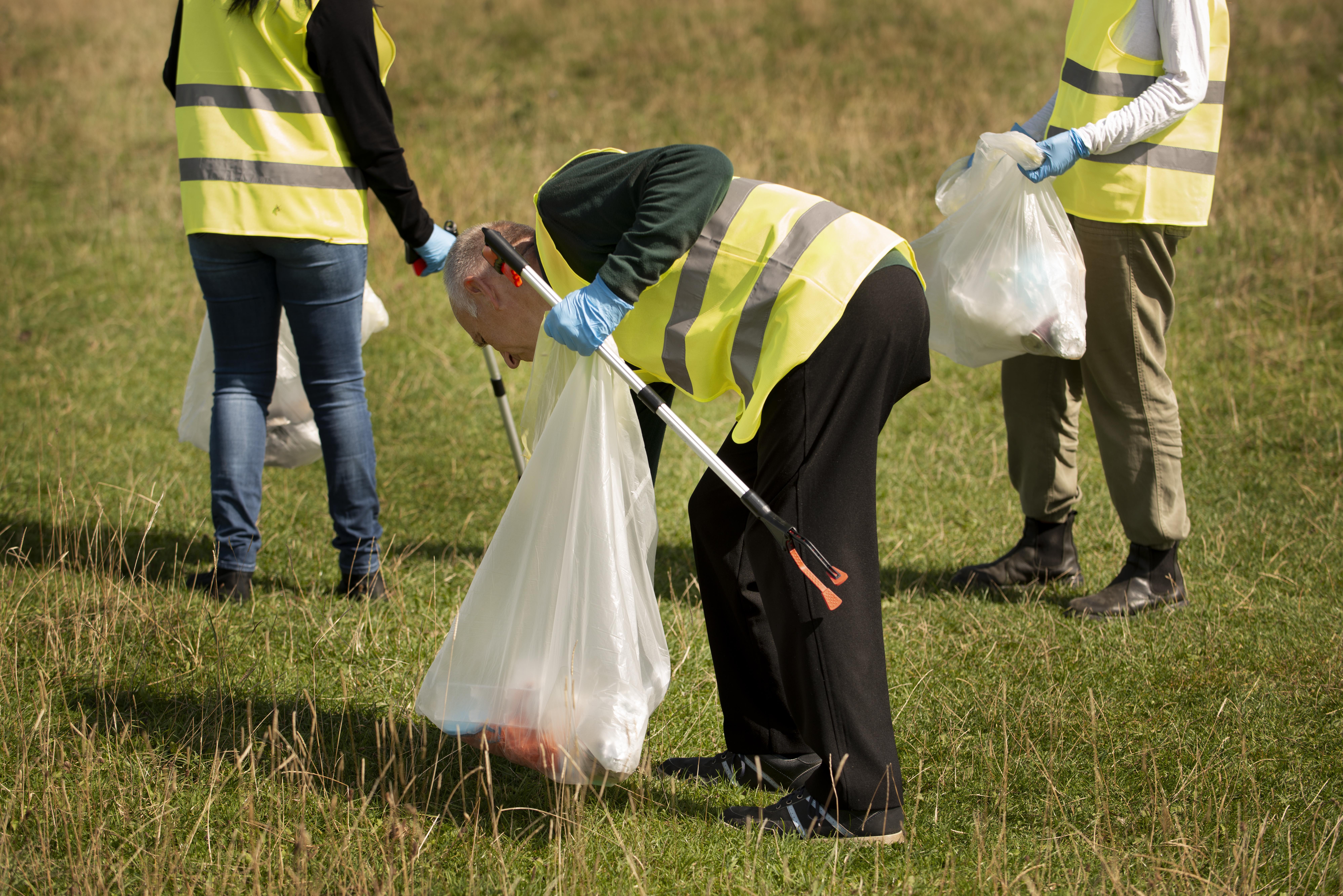 Collect waste